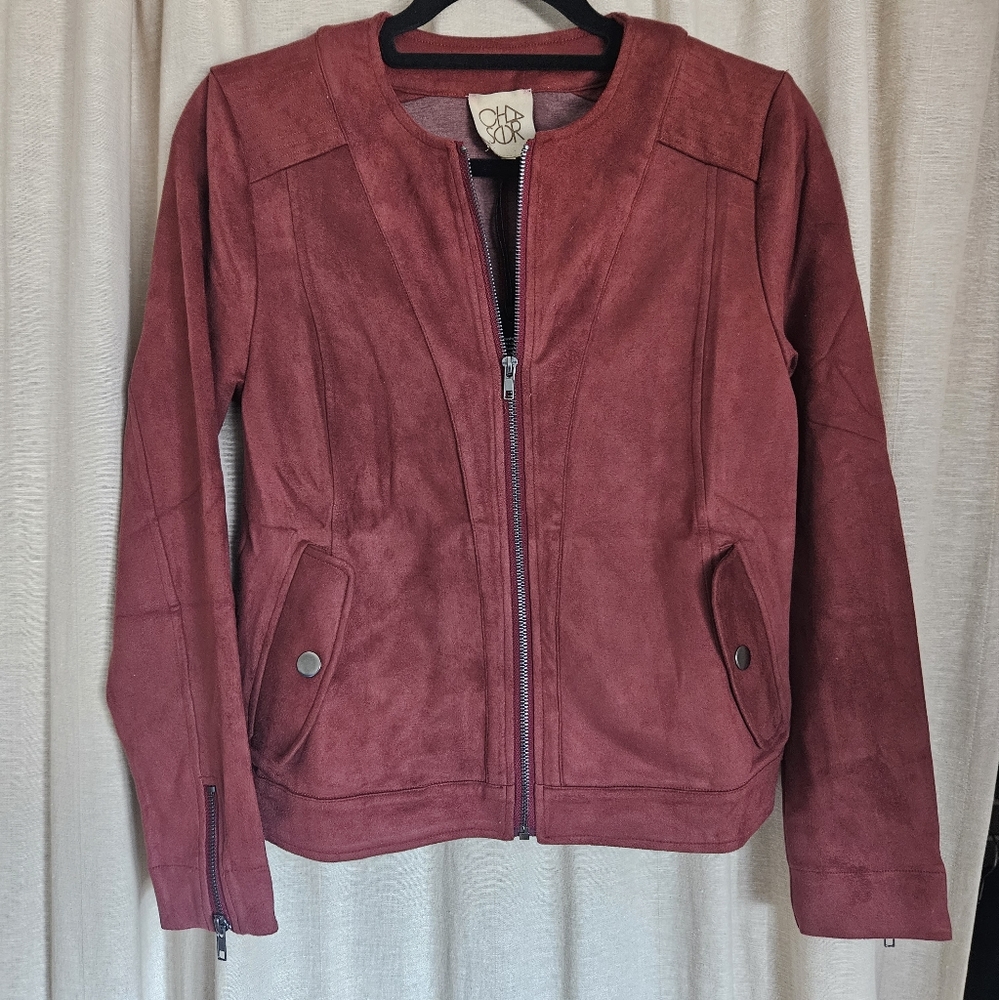 Chaser,NWT,Gorgeous Soft Jacket, Small, Deep Burgundy